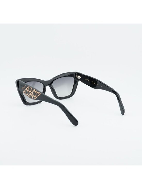 Salvatore Ferragamo SF1081S 001 Sunglasses Black Cat Eye Frame, Grey Lenses main image 8